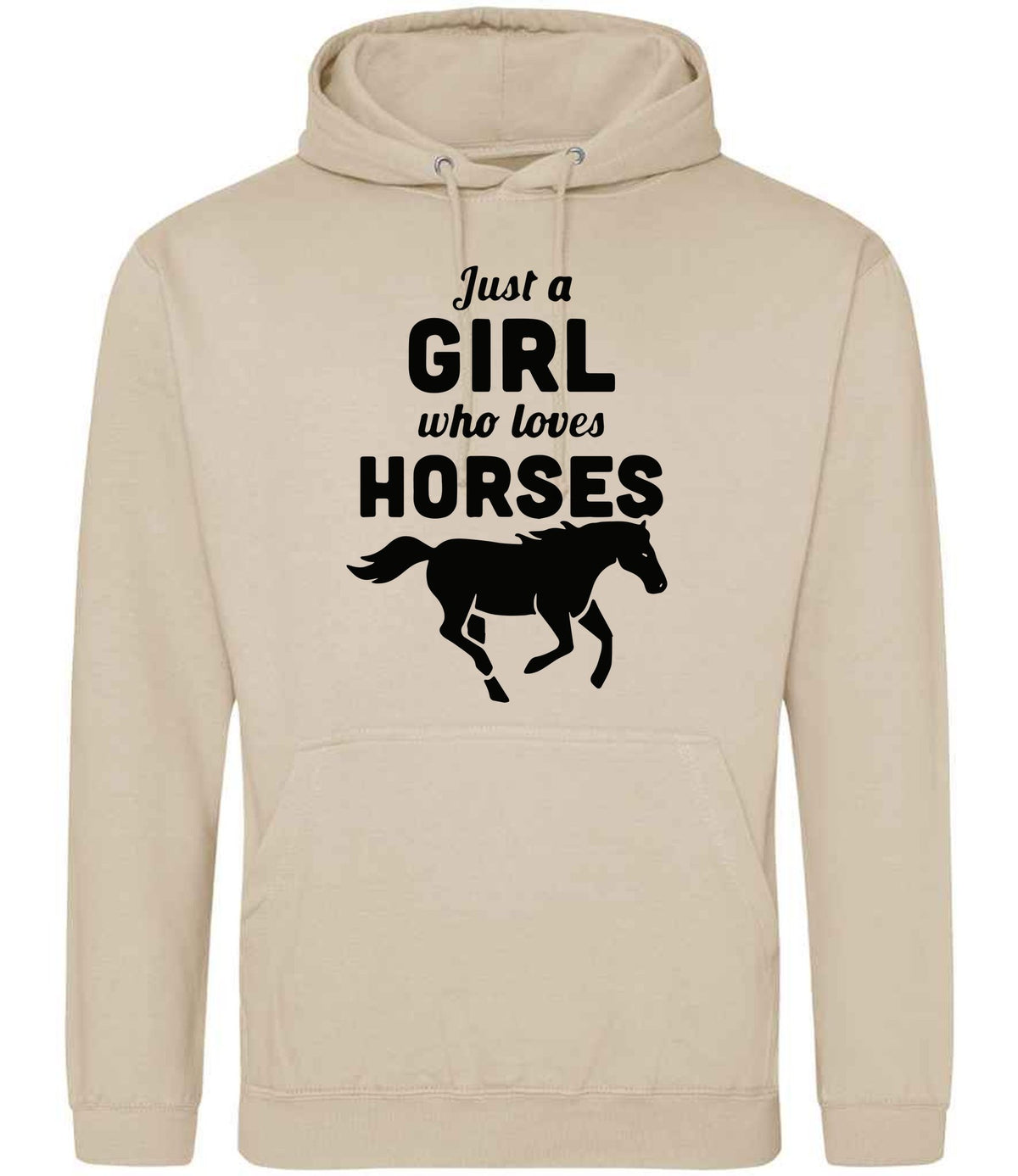 Girl Who Loves Horses hoodie in nude