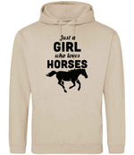 Girl Who Loves Horses hoodie in nude