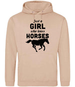 Girl Who Loves Horses hoodie in peach perfect