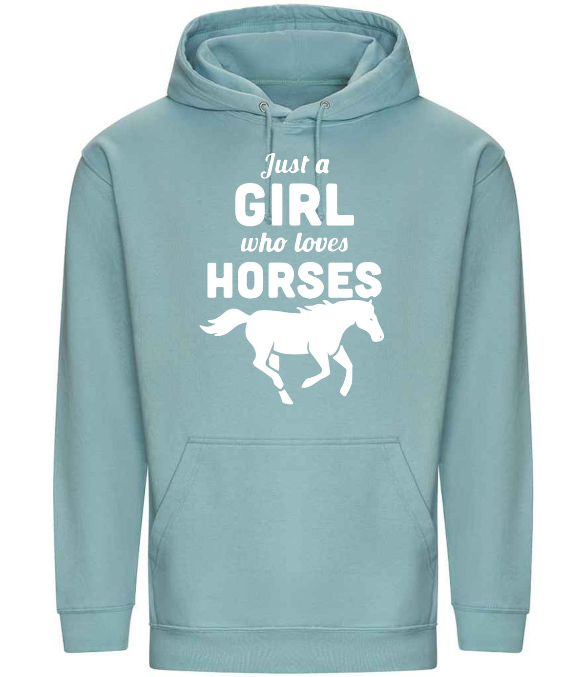 Girl Who Loves Horses hoodie in seafoam
