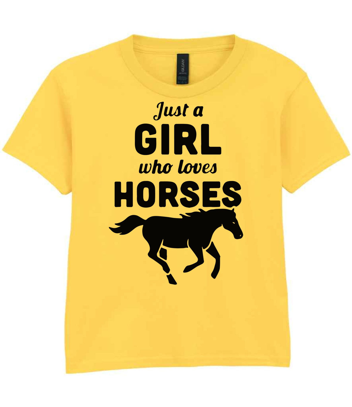 girl who loves horses – Unisex T-Shirt in Daisy