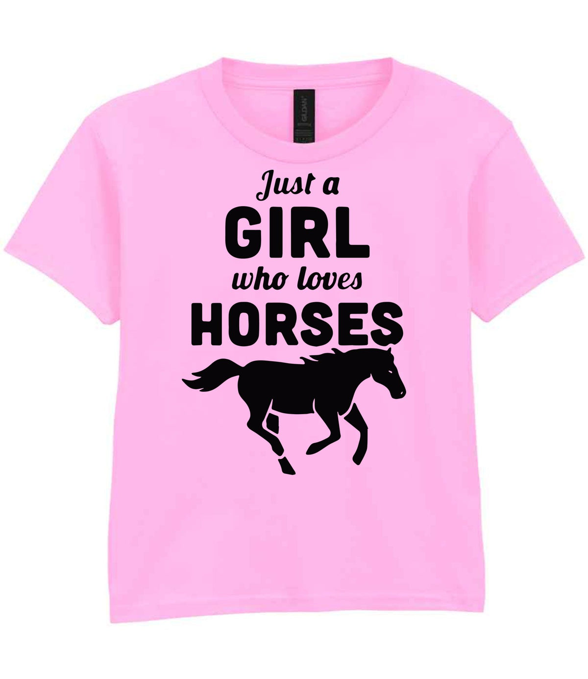 girl who loves horses – Unisex T-Shirt in Light Pink