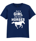 girl who loves horses – Unisex T-Shirt in Navy