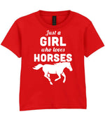 girl who loves horses – Unisex T-Shirt in Red