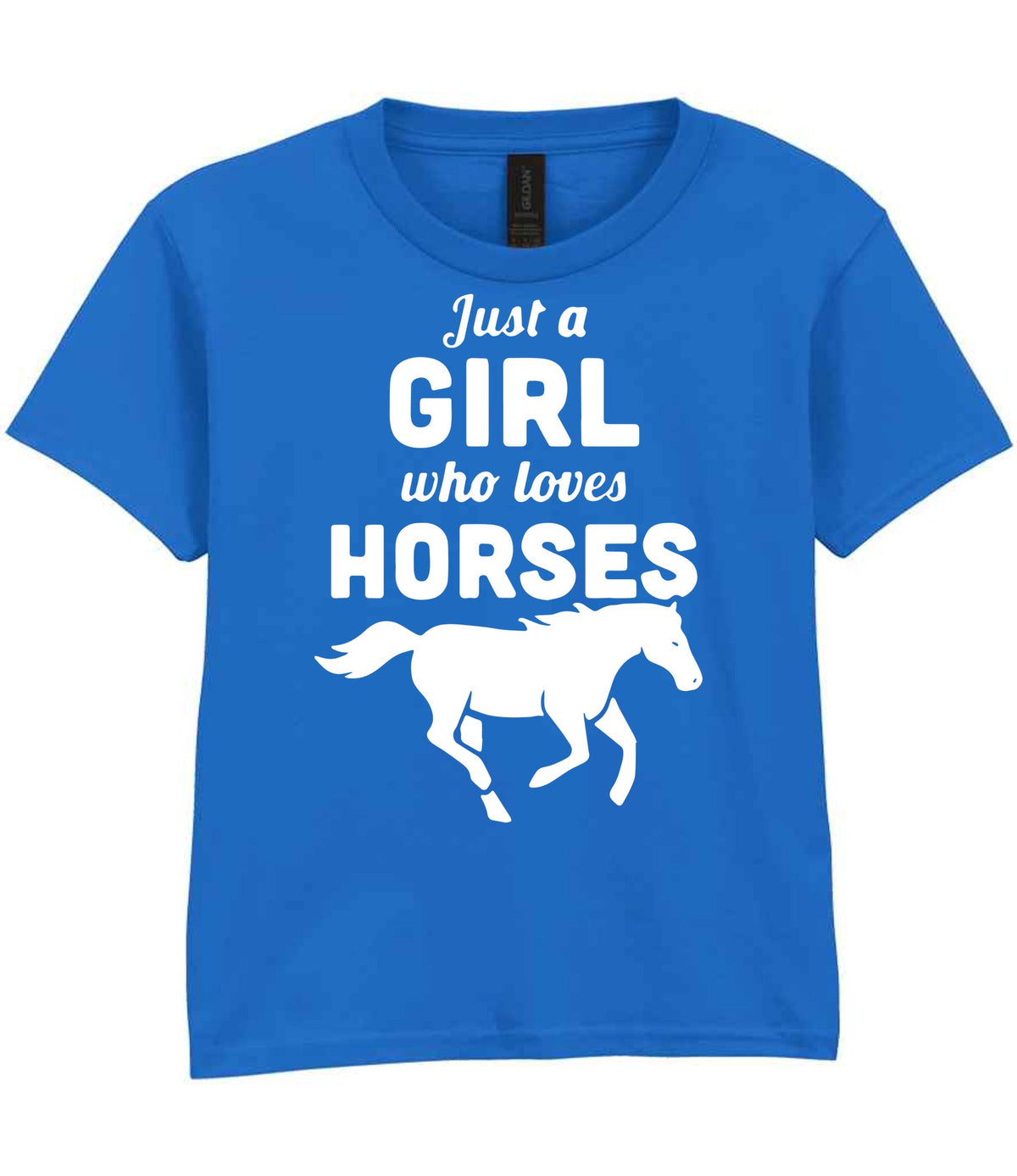girl who loves horses – Unisex T-Shirt in Royal Blue