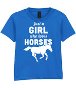 girl who loves horses – Unisex T-Shirt in Royal Blue