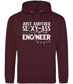 Just Another Sexy-Ass Engineer hoodie in burgundy
