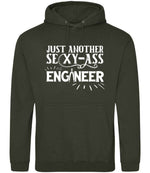 Just Another Sexy-Ass Engineer hoodie in combat green