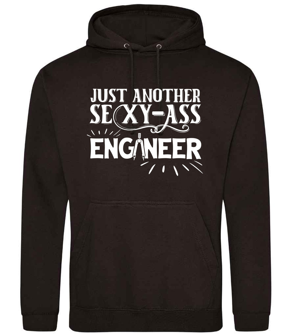 Just Another Sexy-Ass Engineer hoodie in jet black