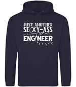 Just Another Sexy-Ass Engineer hoodie in new french navy