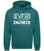 Just Another Sexy-Ass Engineer hoodie in teal