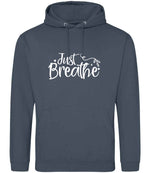 Just Breathe hoodie in airforce blue