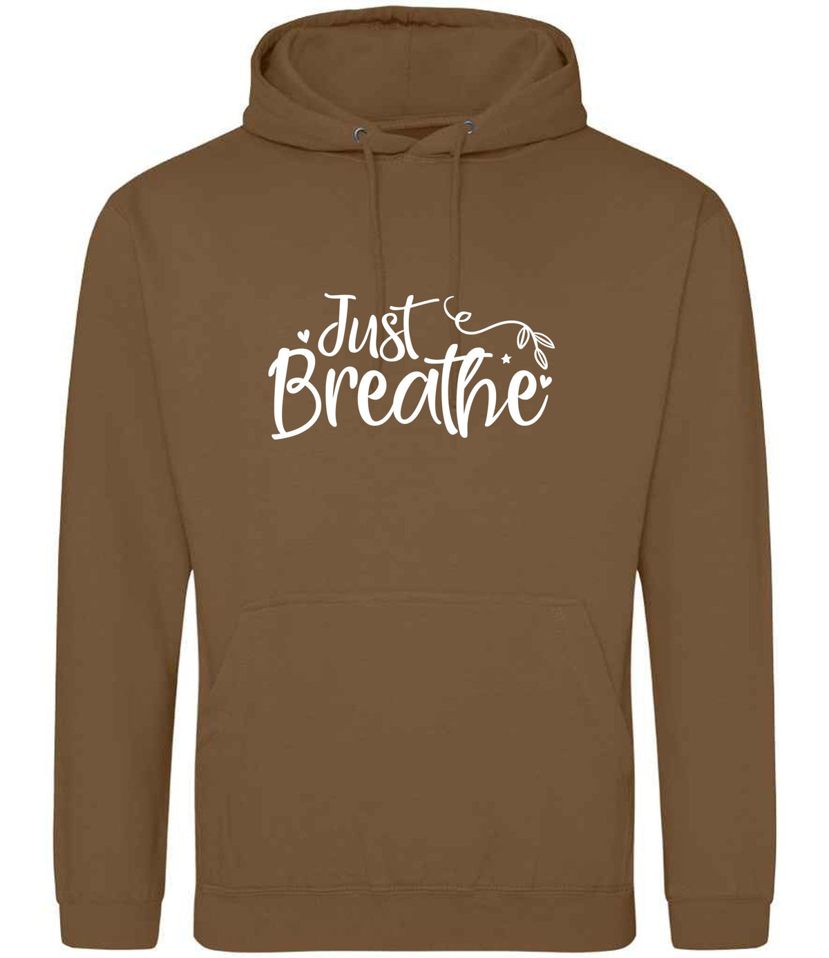 Just Breathe hoodie in caramel toffee