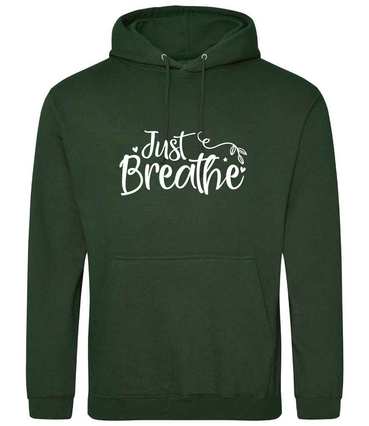 Just Breathe hoodie in forest green