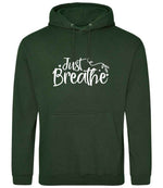 Just Breathe hoodie in forest green
