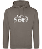 Just Breathe hoodie in natural clay
