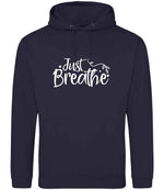 Just Breathe hoodie in new french navy