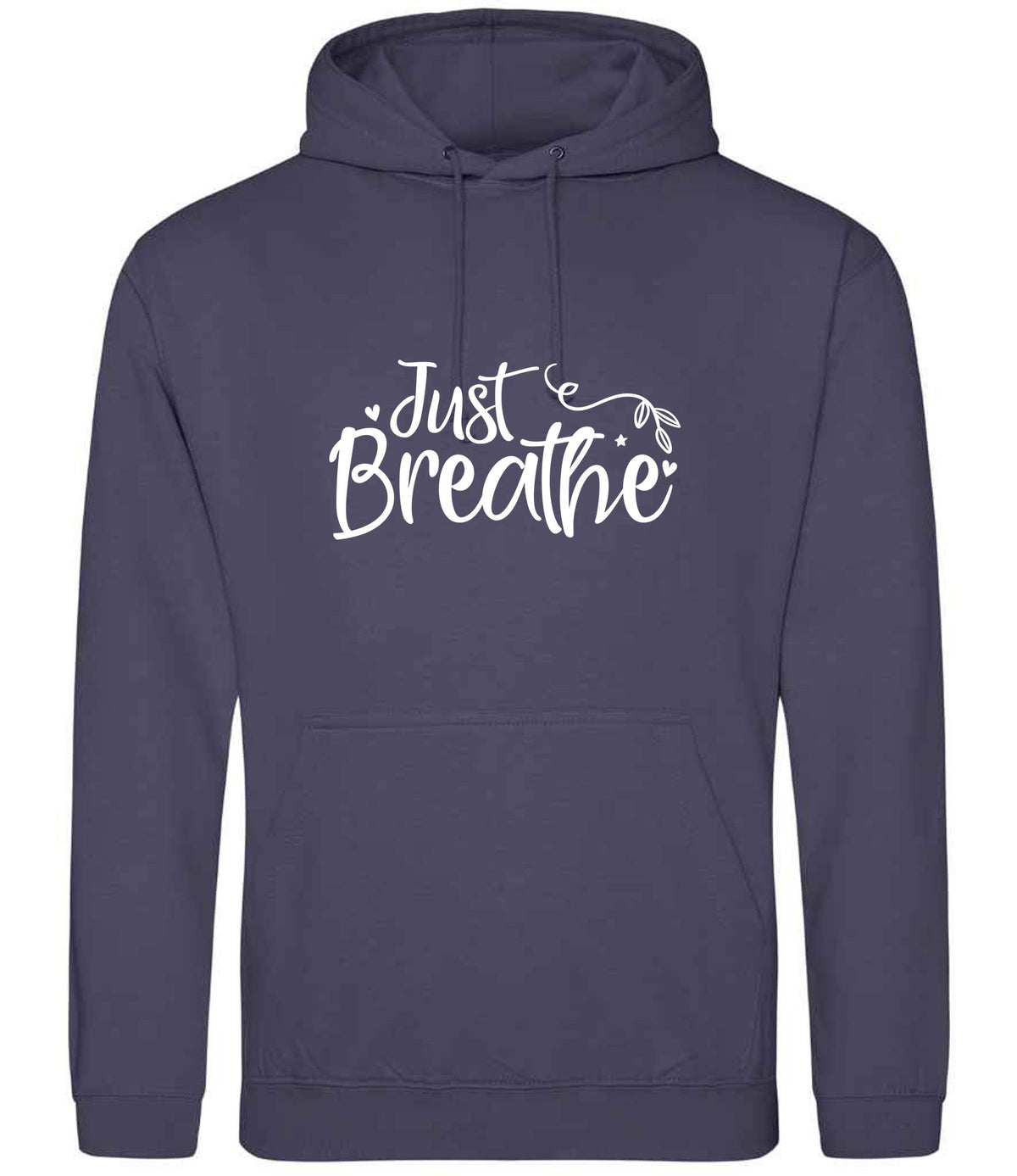 Just Breathe hoodie in shark grey