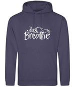 Just Breathe hoodie in shark grey
