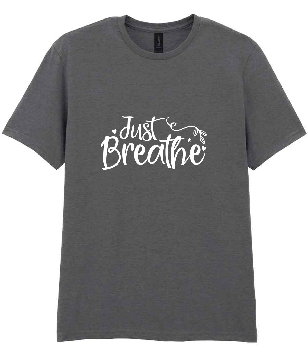 Just Breathe t-shirt in charcoal