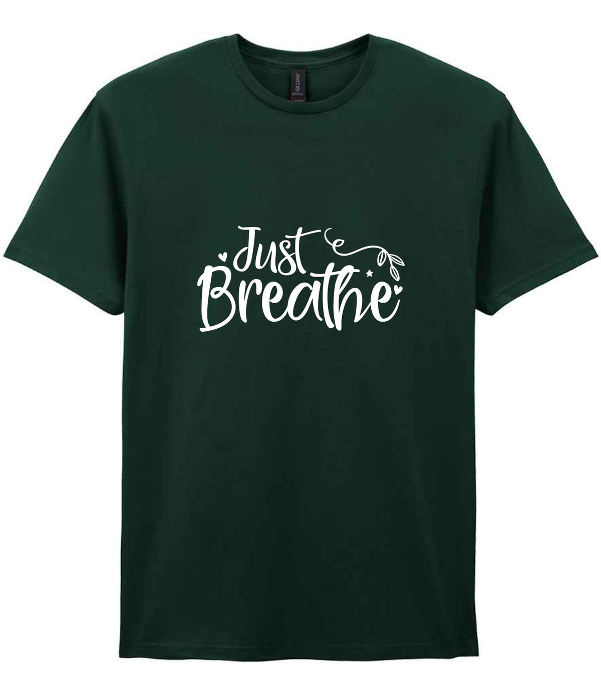 Just Breathe t-shirt in forest green