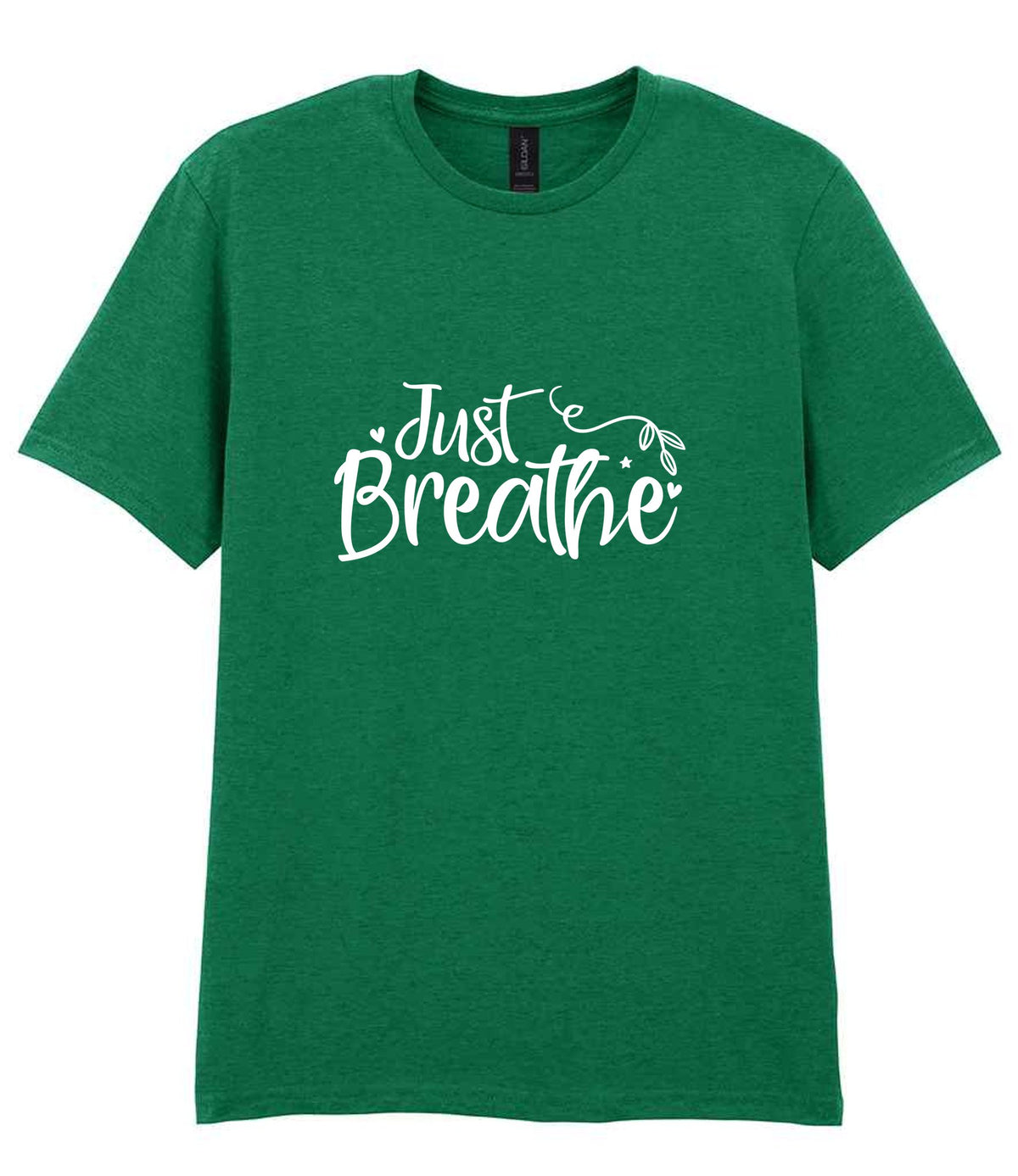 Just Breathe t-shirt in kelly green