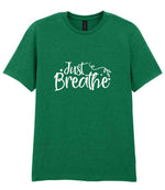 Just Breathe t-shirt in kelly green
