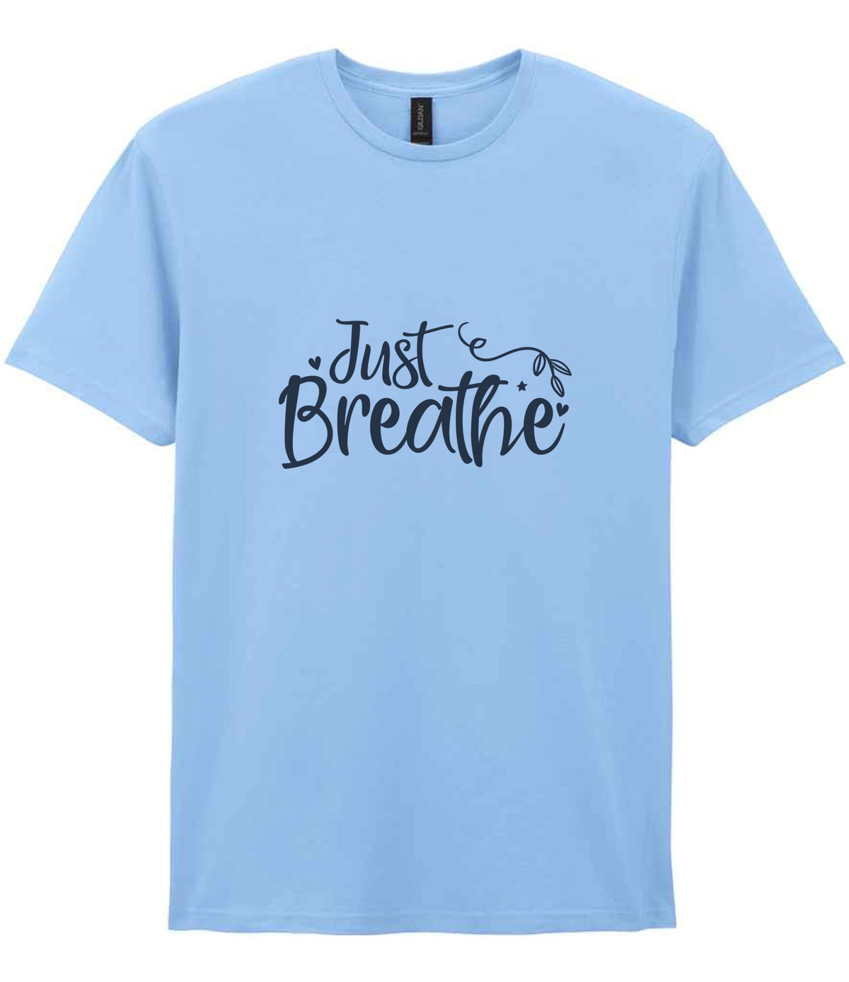 Just Breathe t-shirt in light blue