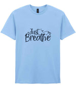 Just Breathe t-shirt in light blue