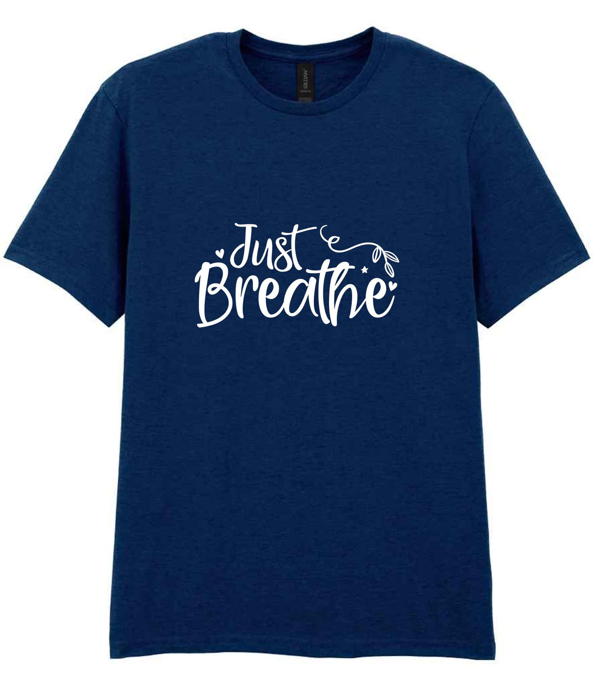 Just Breathe t-shirt in navy