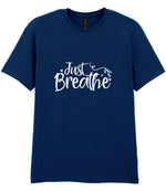 Just Breathe t-shirt in navy
