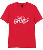 Just Breathe t-shirt in red