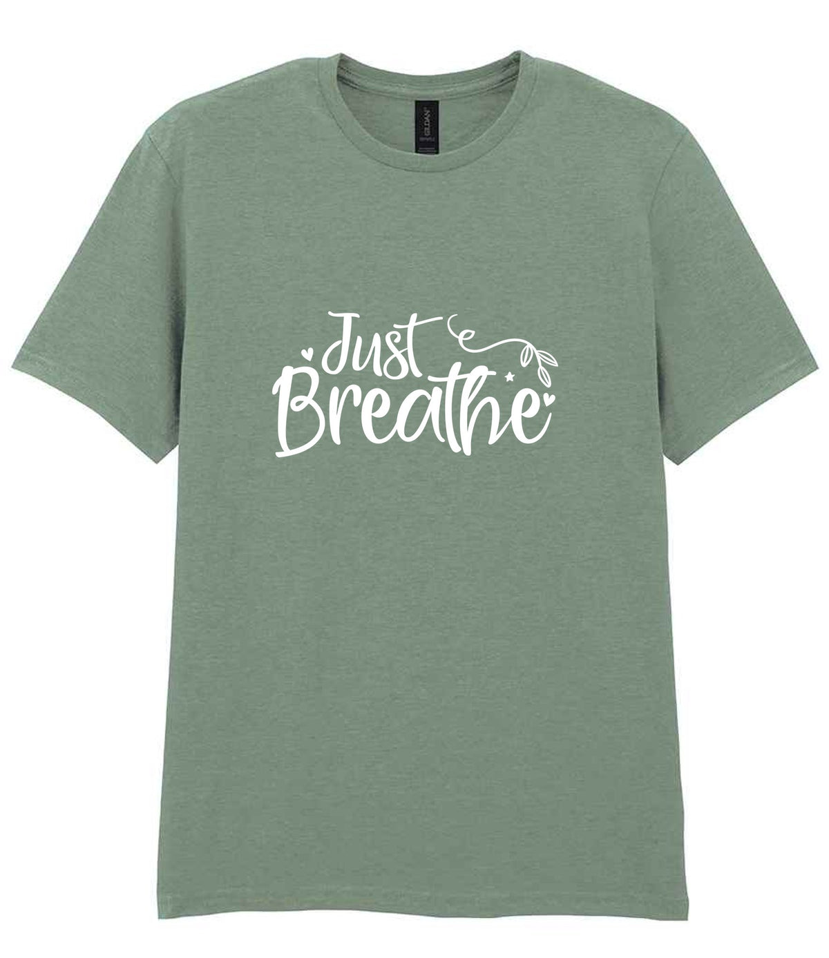 Just Breathe t-shirt in sage
