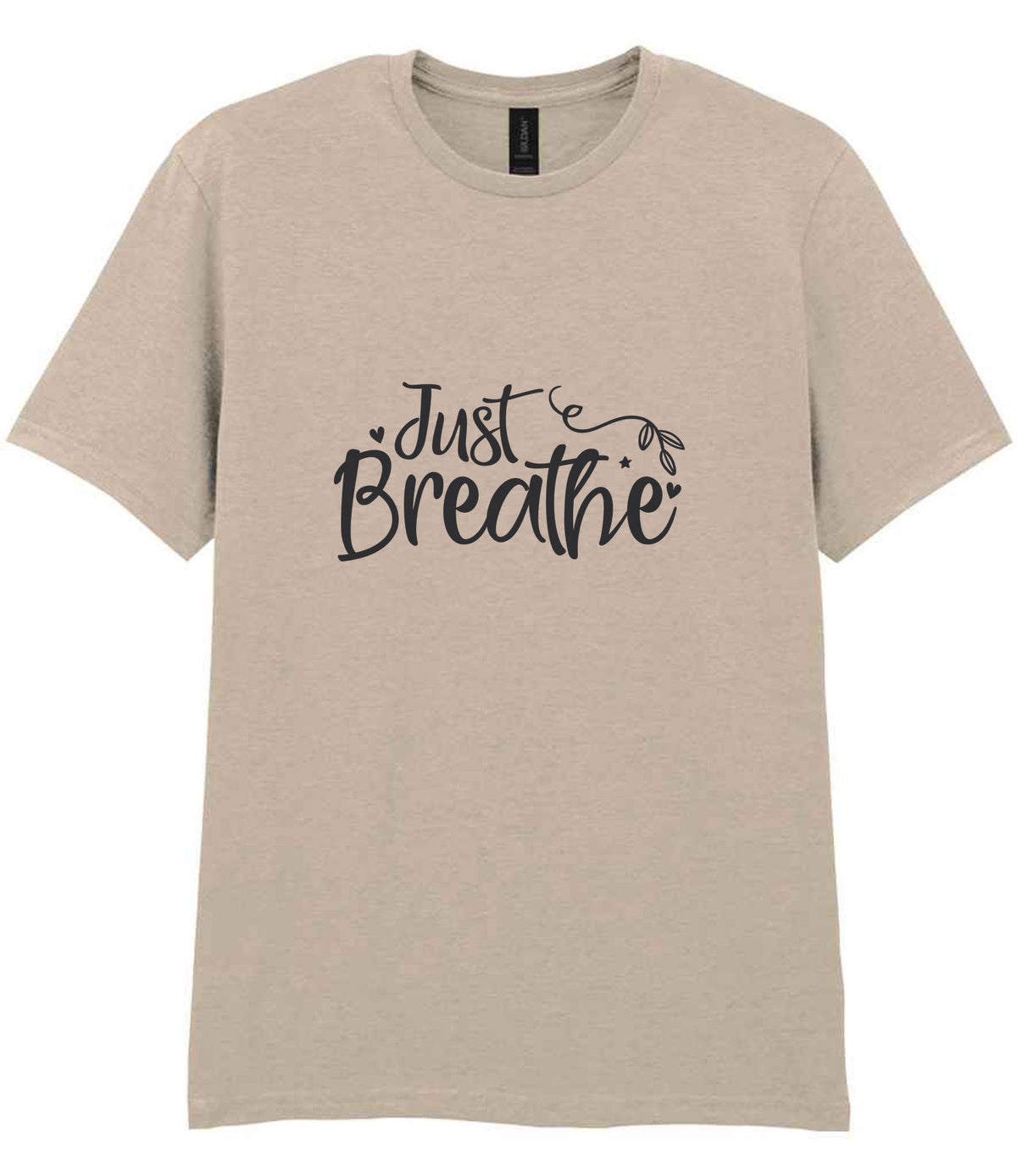Just Breathe t-shirt in sand