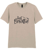 Just Breathe t-shirt in sand