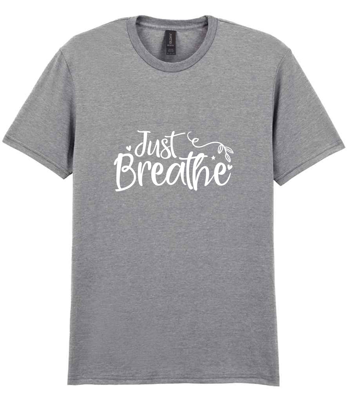 Just Breathe t-shirt in sport grey