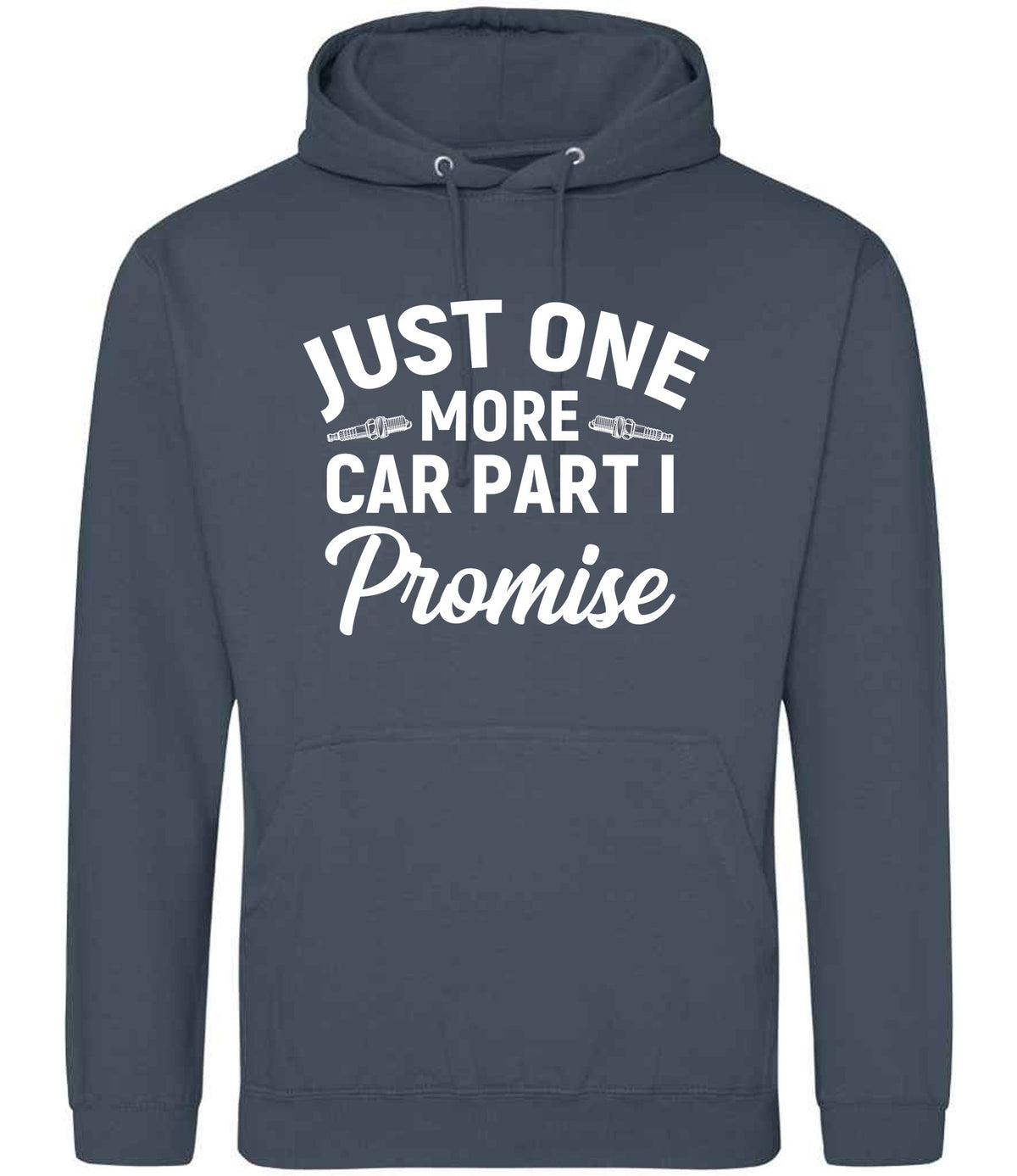 JUST ONE MORE CAR PART I Promise hoodie in airforce blue