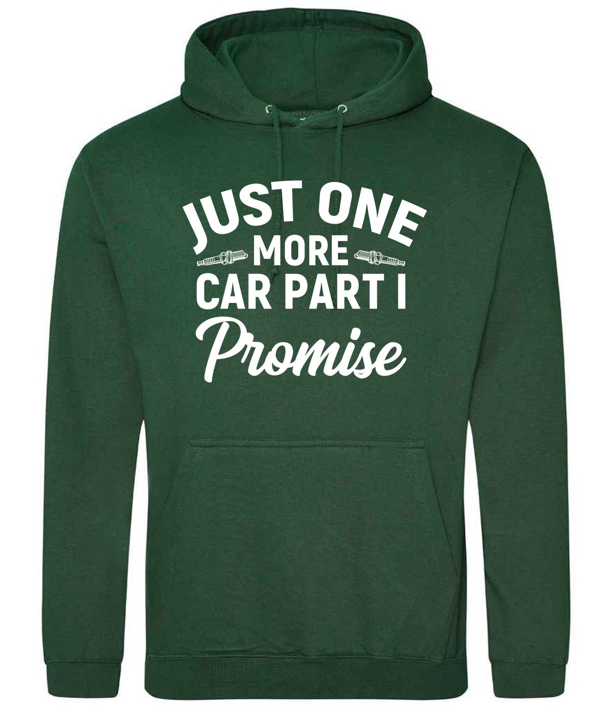 JUST ONE MORE CAR PART I Promise hoodie in bottle green