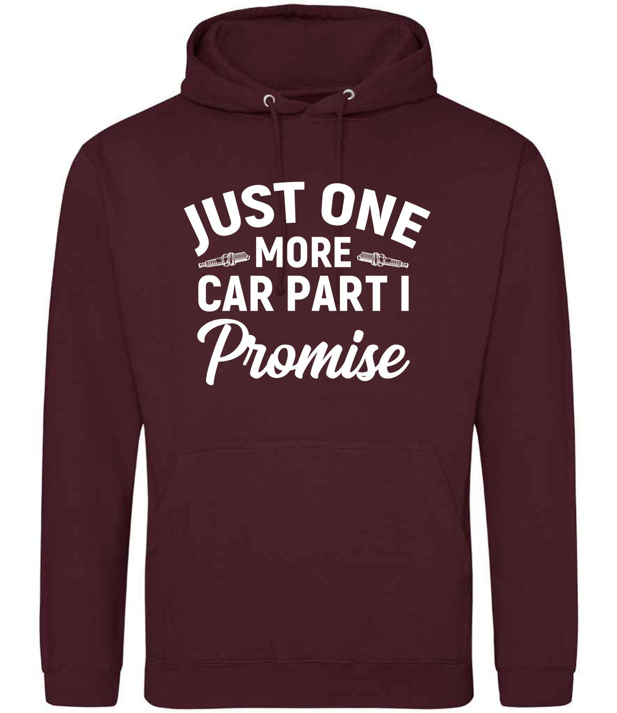 JUST ONE MORE CAR PART I Promise hoodie in burgundy