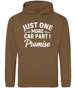 JUST ONE MORE CAR PART I Promise hoodie in caramel toffee