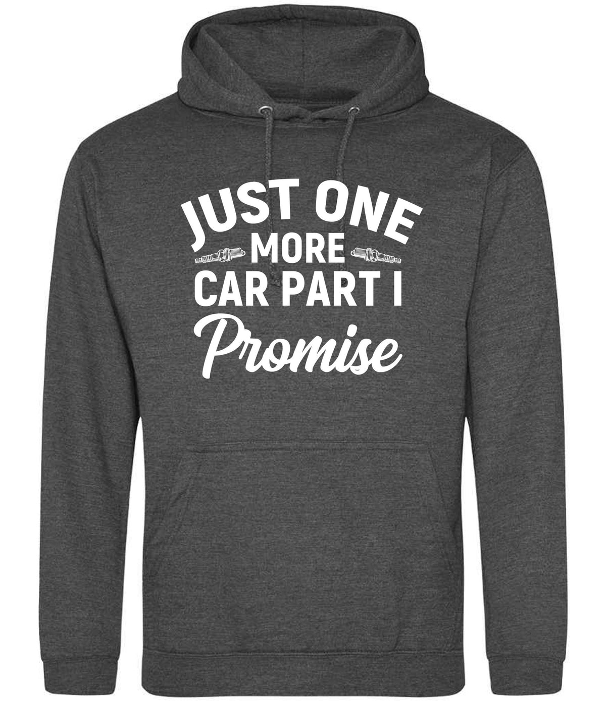 JUST ONE MORE CAR PART I Promise hoodie in charcoal