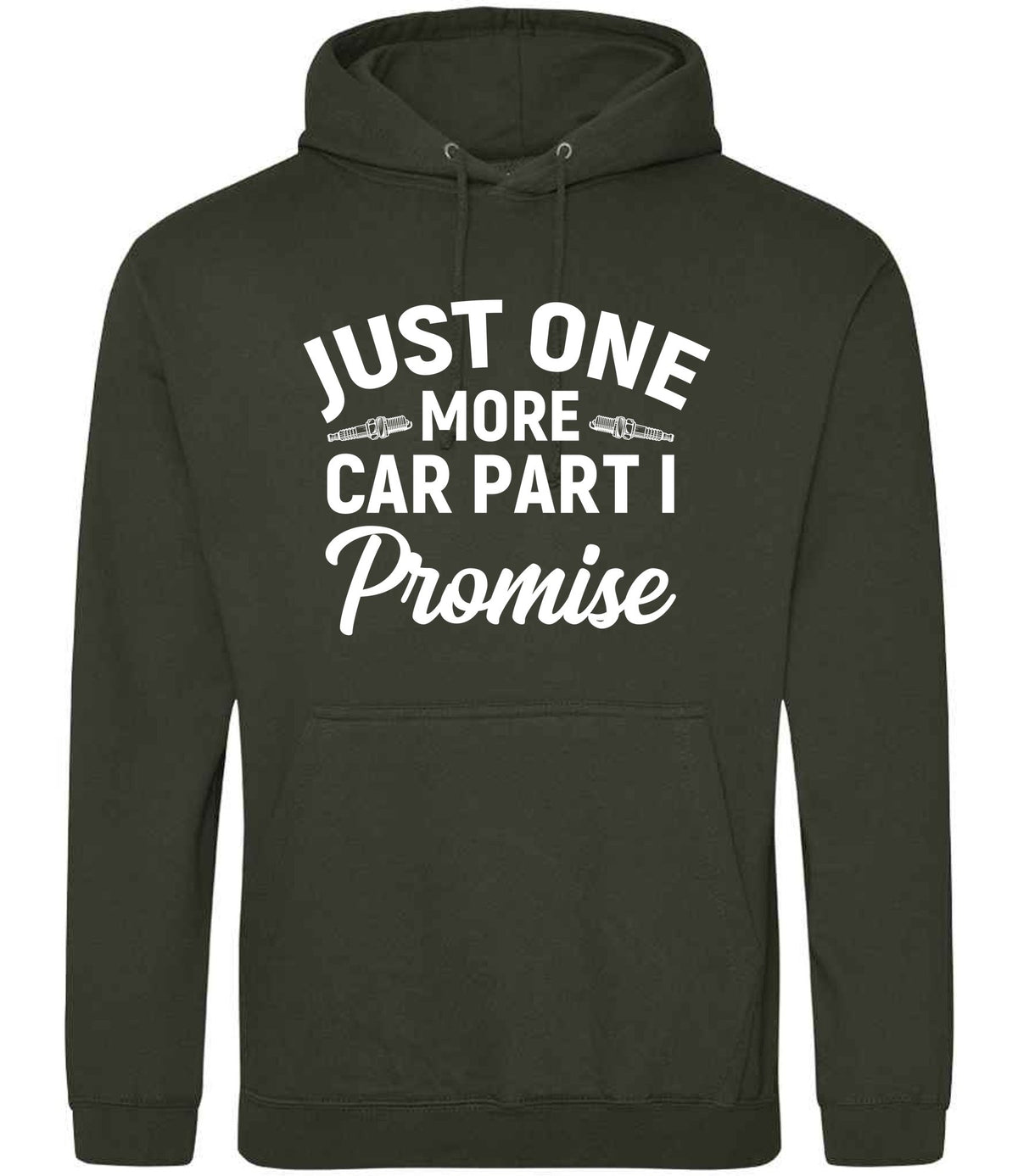 JUST ONE MORE CAR PART I Promise hoodie in combat green