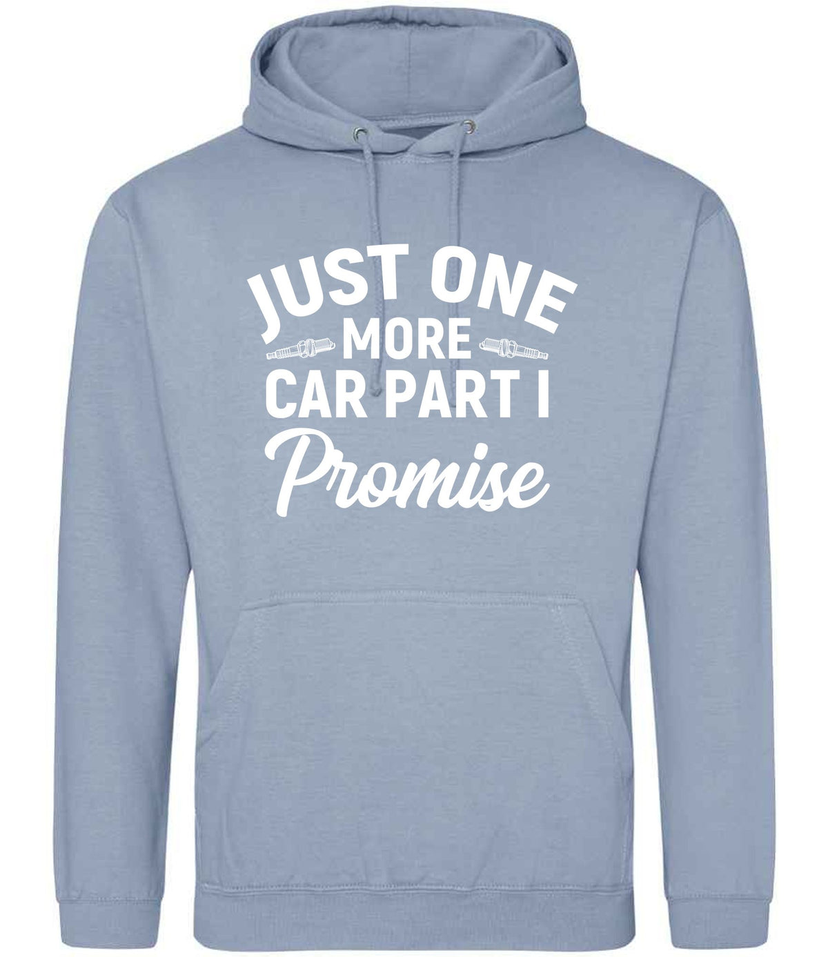JUST ONE MORE CAR PART I Promise hoodie in dusty blue