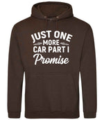 JUST ONE MORE CAR PART I Promise hoodie in hot chocolate
