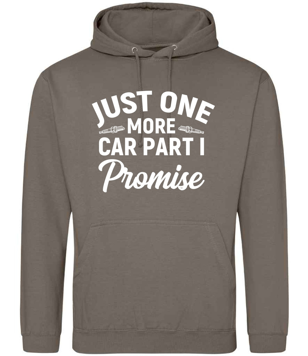 JUST ONE MORE CAR PART I Promise hoodie in natural clay
