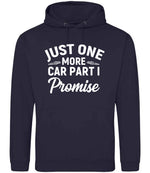 JUST ONE MORE CAR PART I Promise hoodie in new french navy
