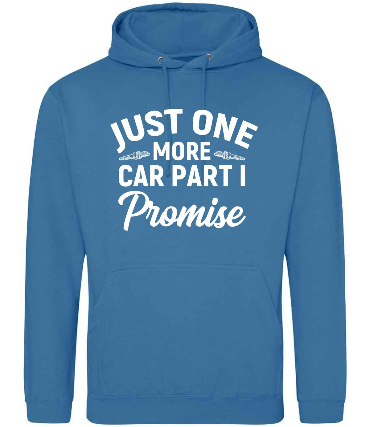 JUST ONE MORE CAR PART I Promise hoodie in sapphire blue