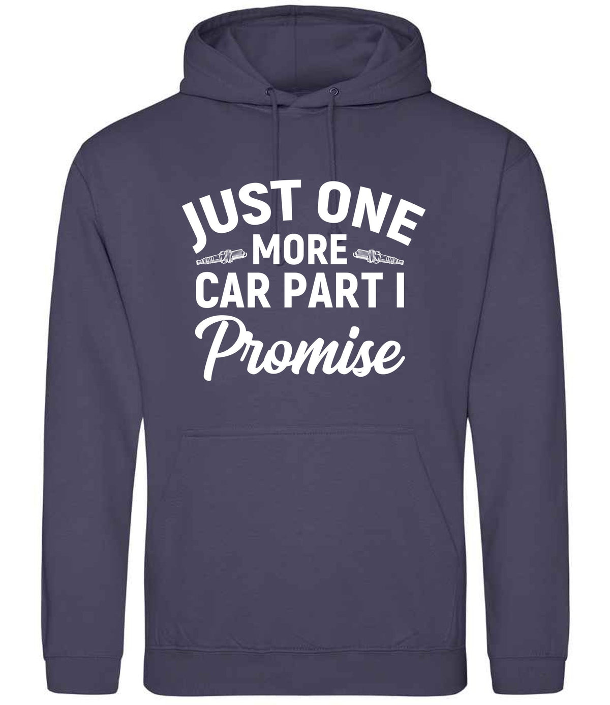 JUST ONE MORE CAR PART I Promise hoodie in shark grey