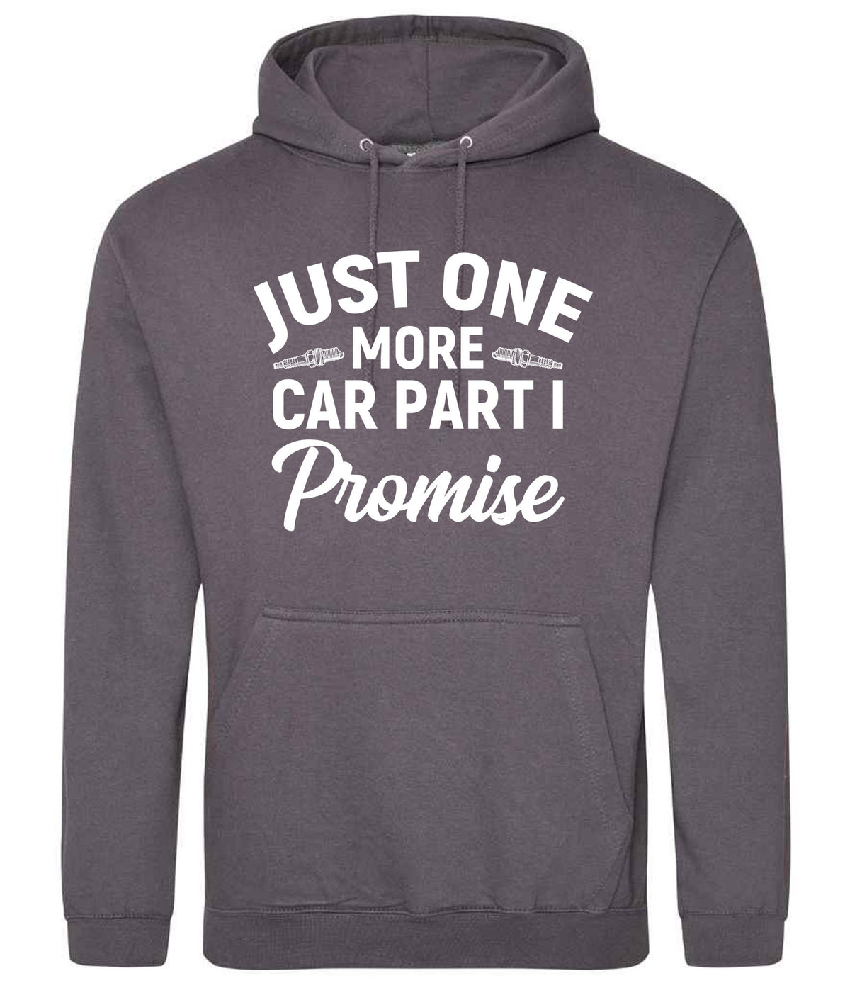 JUST ONE MORE CAR PART I Promise hoodie in steel grey