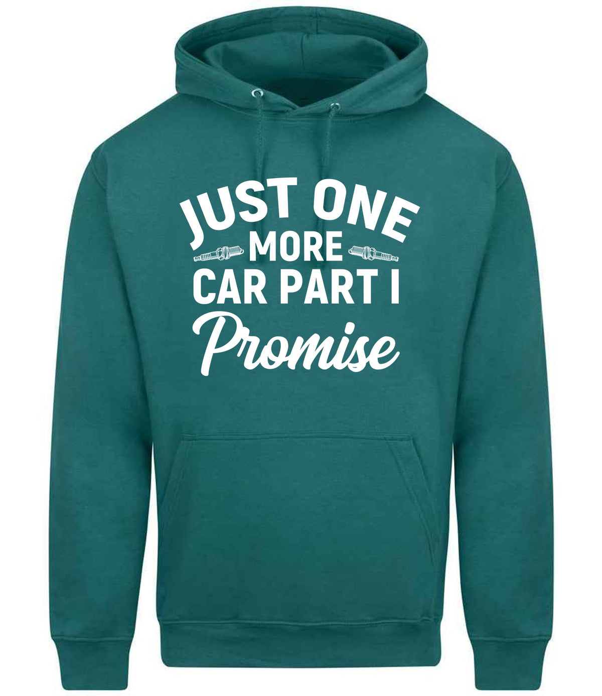 JUST ONE MORE CAR PART I Promise hoodie in teal